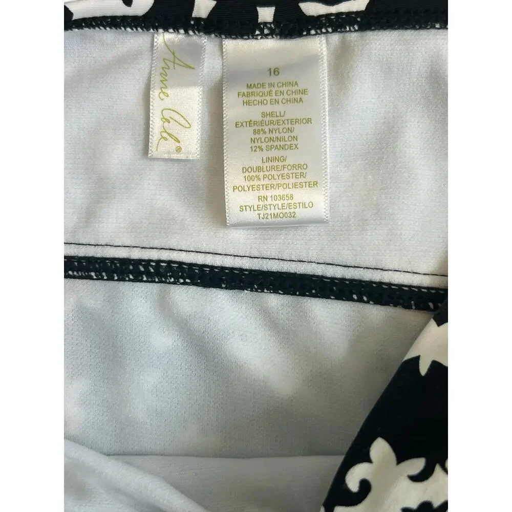 Ann Cole Ruched One Piece · Paisley Swimsuit Size 16  Slimming Fit Tummy Control - Picture 4 of 5